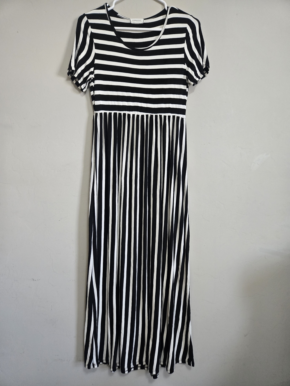 Expresso Black & White Striped Maxi Dress - Women